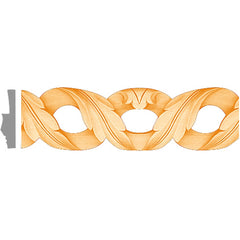 Basswood Hand Carved Acanthus Pierced Molding (1938)