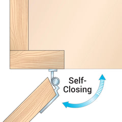 Variable Overlay Self-Closing Face-Mount Reverse Bevel Cabinet Hinges, Antique Brass