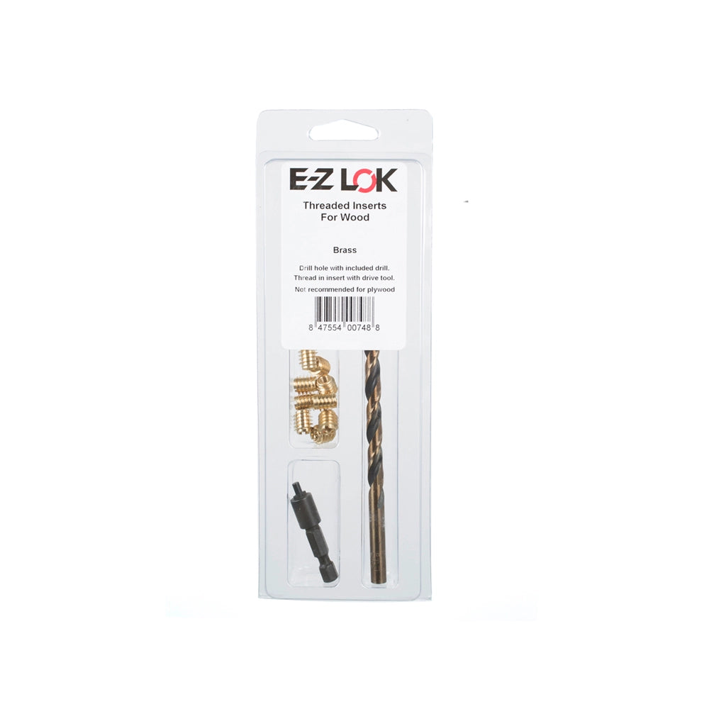 E-Z Knife Threaded Insert Installation Kit for Hard Wood - Brass - M4-0.7