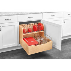 Base Cabinet Pullout Food Storage Container Organizer - Soft-Close 24 in.