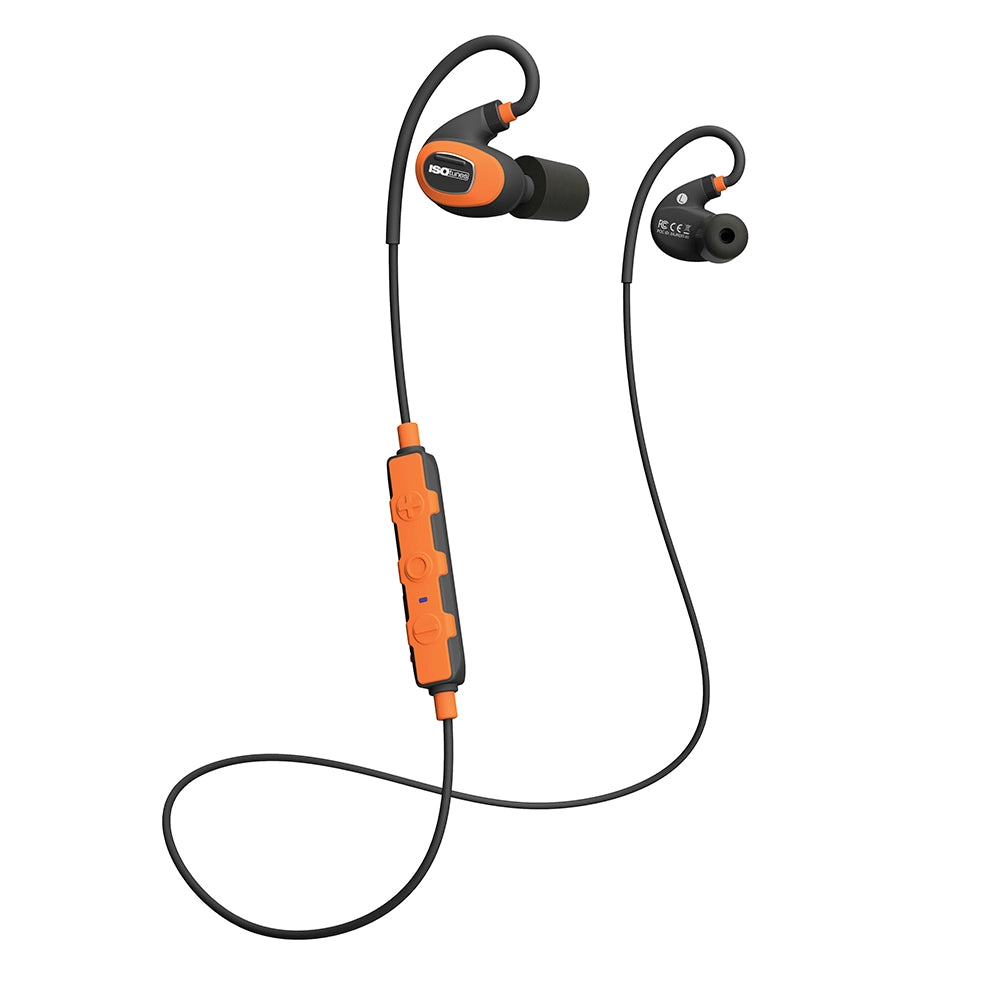 ISOtunes Pro 2.0 Noise-Isolating Bluetooth Earbuds, Safety Orange