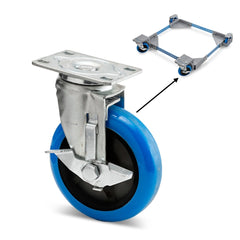 Replacement Locking Swivel Caster for All-Terrain Mobile Base, 5'' Diameter