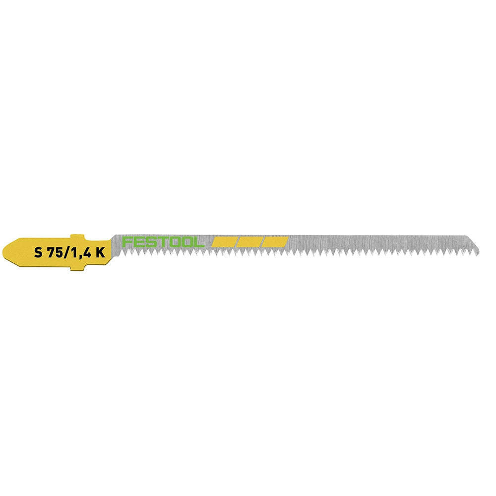 Festool Jigsaw Blades, Wood Curves, S 75/1,4 K/5, 5-Pack (204267)