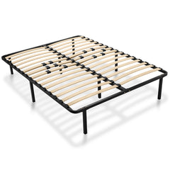 Twin-Size Platform Bed Frame with Wooden Slats