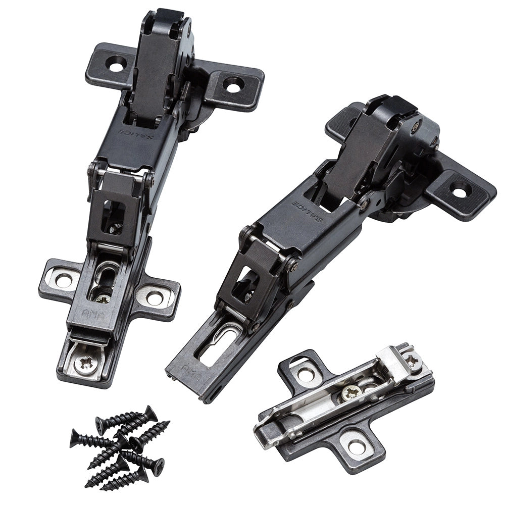 Salice 165° Cabinet Hinges, Frameless, Titanium Finish, Full Overlay