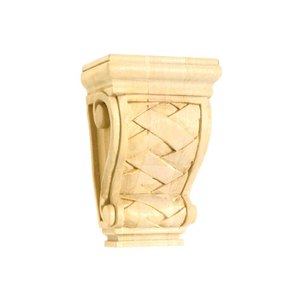 Rubberwood Mini Basket Weave Corbel (1965)