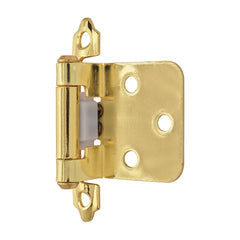 Variable Overlay Self-Closing Face-Mount Cabinet Hinges (3429), Polished Brass