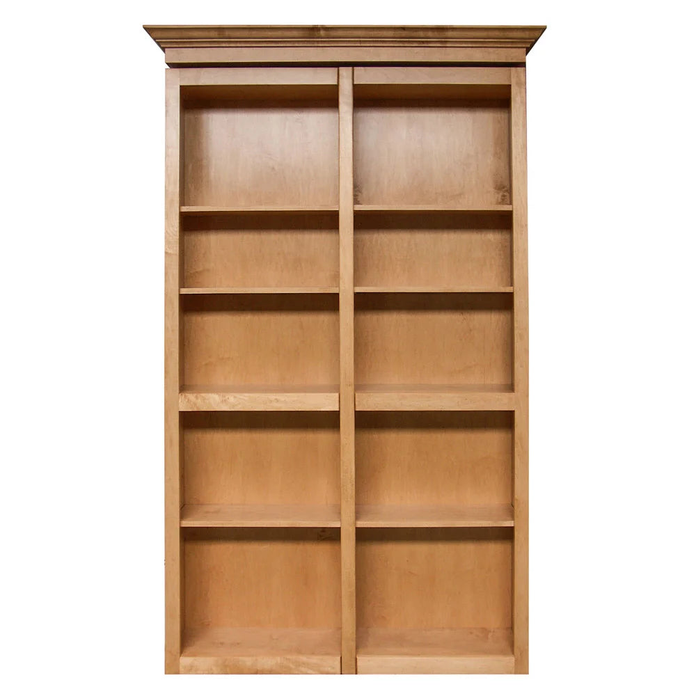 48" Oak InvisiDoor Bi-Fold Bookcase Shelving Unit Kit