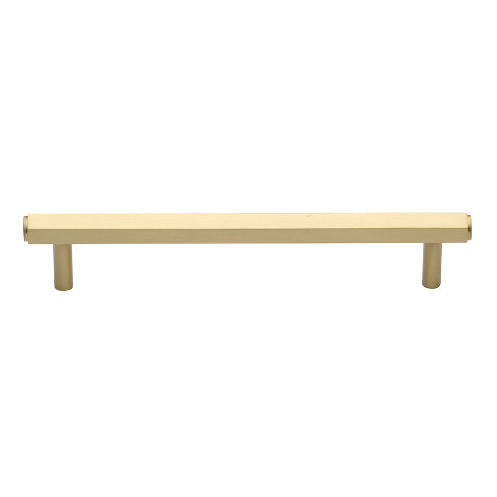 9-1/4''  Hex Modern Cabinet Pull, Satin Brass