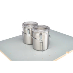 Rev-A-Shelf- Accessories Peg Board Stainless Steel Canister Set for Drawers