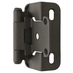 1/2'' Overlay Self-Closing Partial Wrap Cabinet Hinges, Flat Black