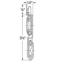 14" Series 755 150-lb. Over-Travel Centerline® Lifetime Slides