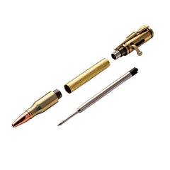 30 Caliber Bolt-Action Pen Hardware Kit, Antique Brass