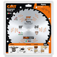CMT ITK Extreme Thin-Kerf Rip Blade, 10'' x 24T x 5/8'' Bore