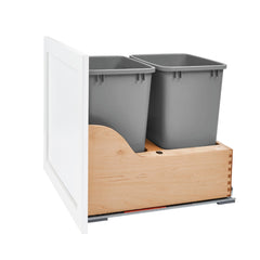 Double Soft-Close w/ Blum Tandem Slides Waste Containers - 35 qt.