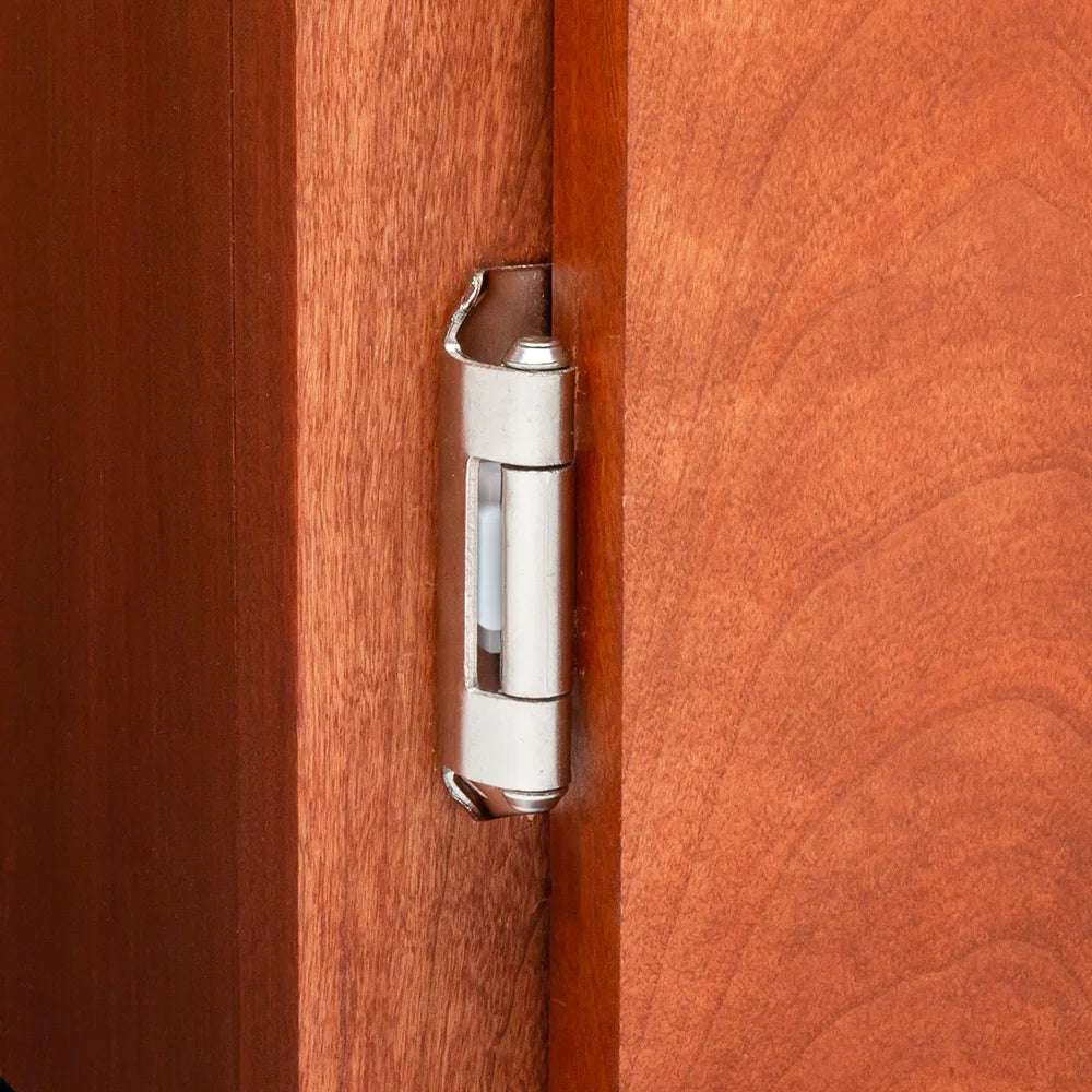 1/2'' Overlay Self-Closing Partial Wrap Cabinet Hinges, Satin Nickel