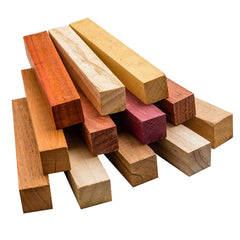 Assorted Hardwood Pen Blanks, 12-Pack