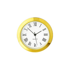 Mini Quartz Clock Fittings with White Black/Roman Numerals