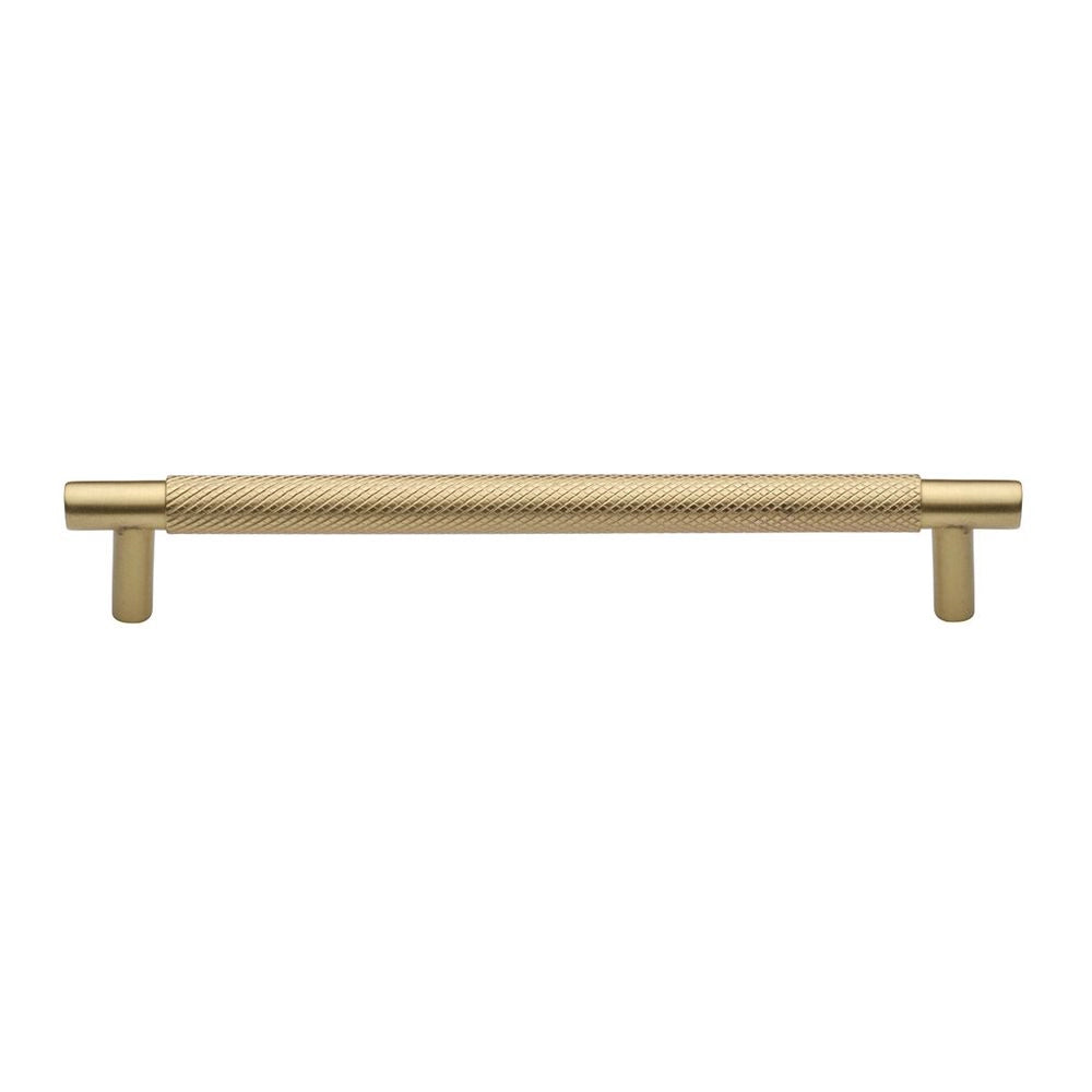 11''  Bern Knurled Cabinet Pull, Satin Brass