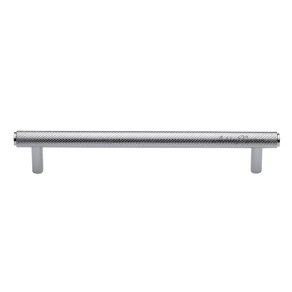 5-1/4''  Basel Knurled Cabinet Pull, Polished Chrome