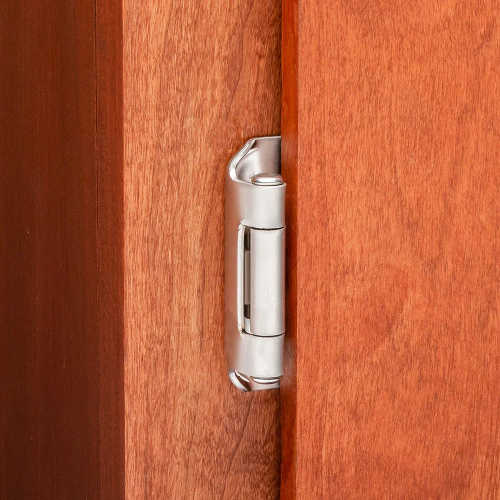 3/8" Inset Partial Wrap Hinges - Brass - pair