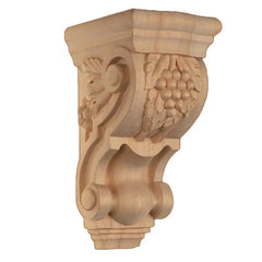 Medium Rubberwood Hand Carved Grape Corbel (1963)