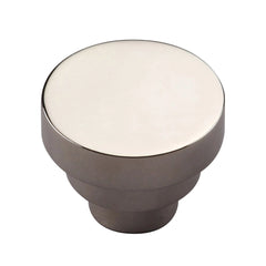 1-1/4''  Round Step Cabinet Knob, Polished Nickel