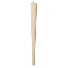 24'' Tapered Turned Leg with Semi-Gloss Finish, Hard Maple