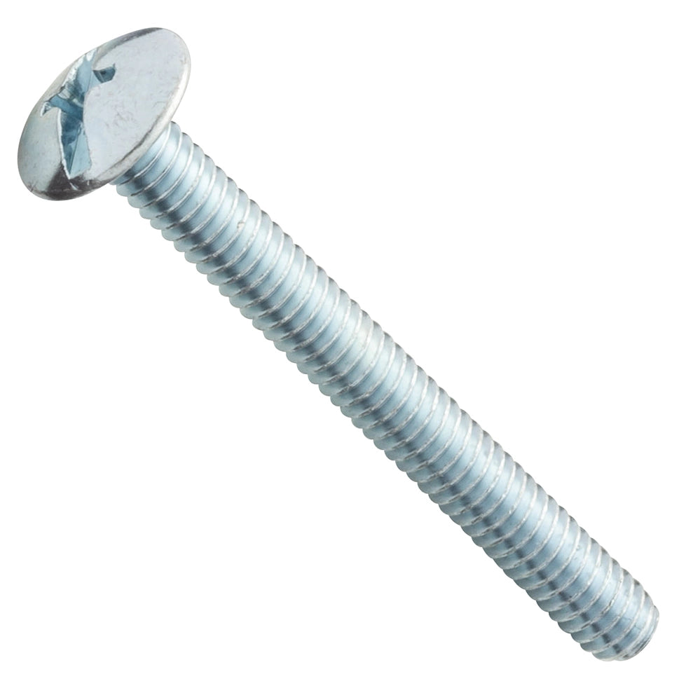 Centerline 8-32 x 1-1/2'' Truss Head Slot/Phillips Machine Screws for Pulls and Knobs, Zinc, 50-Pack