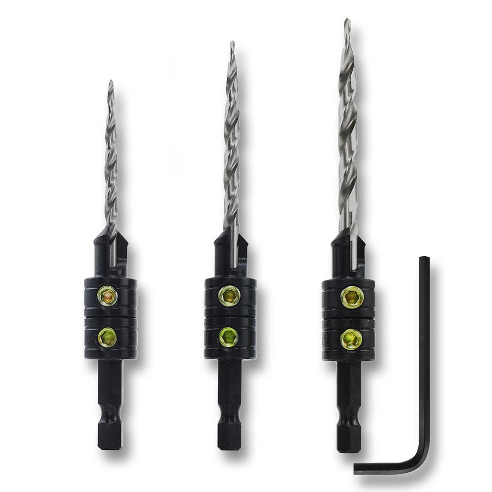 Make it Snappy Tools Tapered Countersink Drill Bit Set, 3-Piece