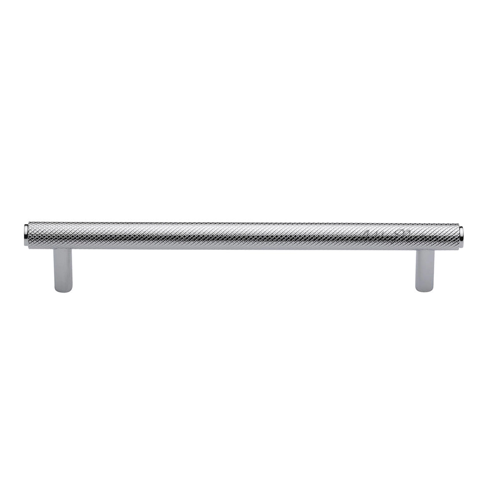 9-1/4''  Basel Knurled Cabinet Pull, Polished Chrome