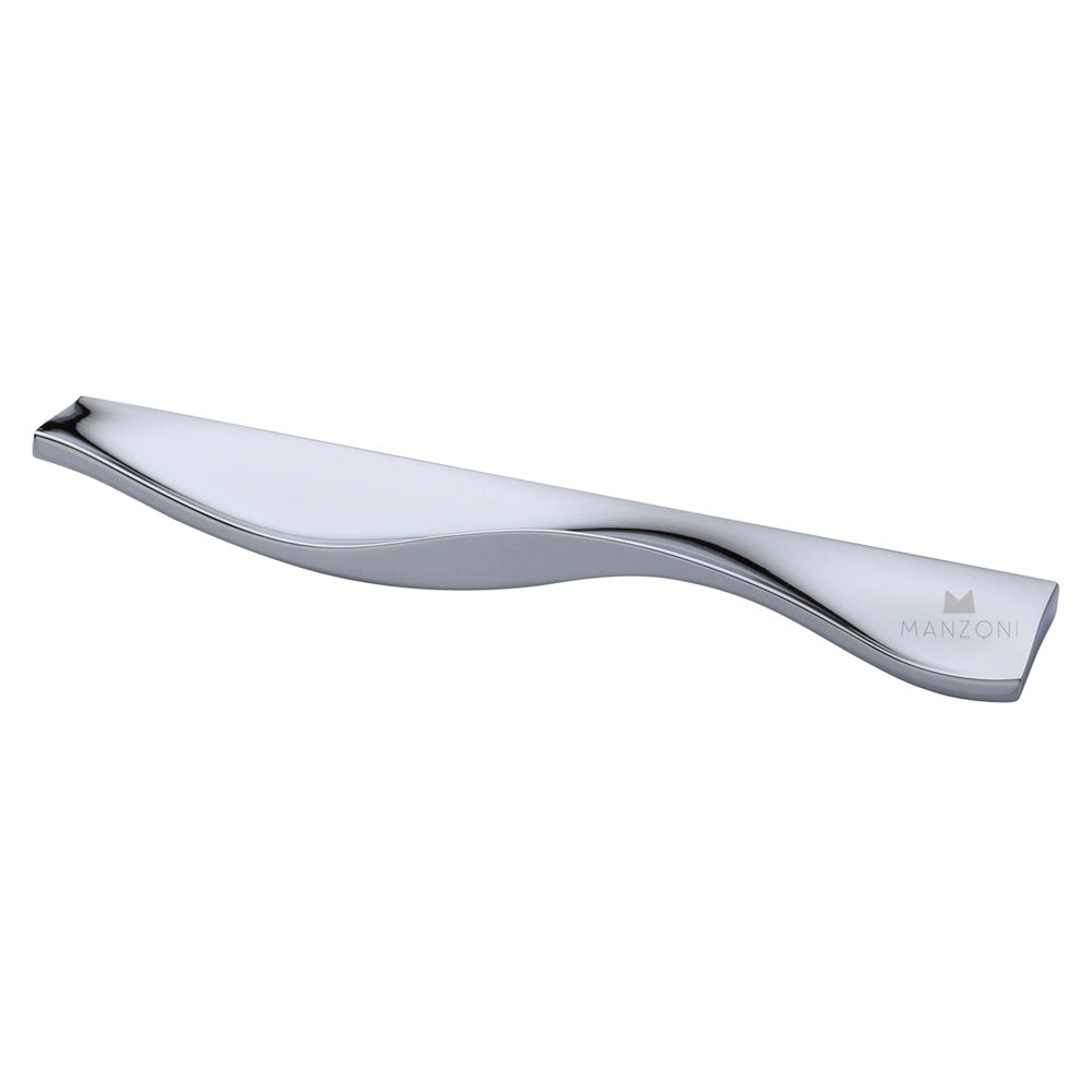 7-7/8''  Wave Cabinet Pull, Polished Chrome