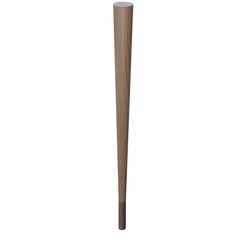 29'' Tapered Turned Leg, Walnut with Semi-Gloss Finish, 4''H Brushed Aluminum Foot