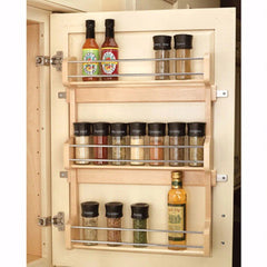 15-5/8" Wide Door Mount Spice Rack, Wood - Maple (4SR-21)