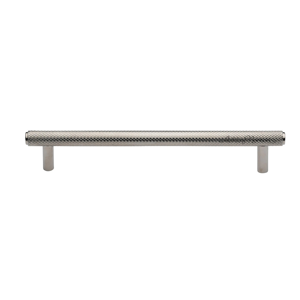 5-1/4''  Basel Knurled Cabinet Pull, Polished Nickel