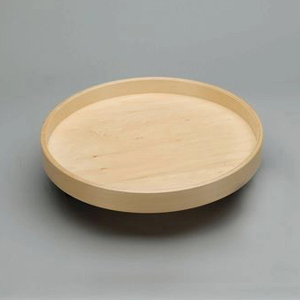 Full Circle LD Banded Wood Tray w/ Steel Bearing Corner Lazy Susans - 20 in.