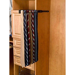 Tie Organizer Wall Mounted for Closet - 12 in. Oil Rubber Bronze