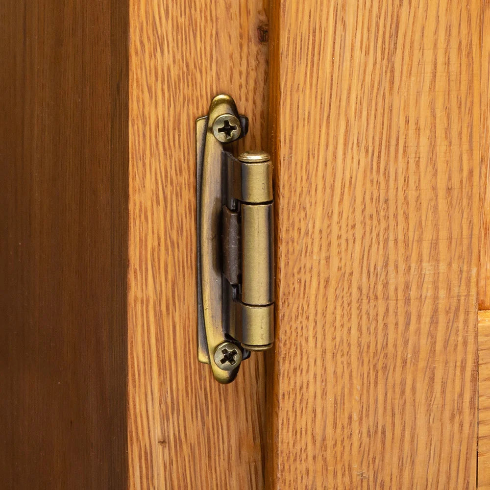 3/8'' Inset Self-Closing Face-Mount Cabinet Hinges (7628), Antique Brass