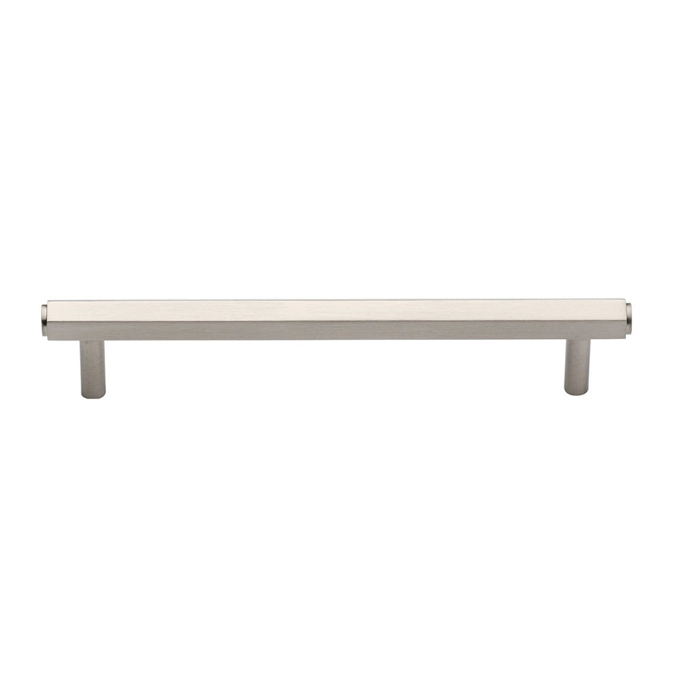 11-1/4''  Hex Modern Cabinet Pull, Satin Nickel