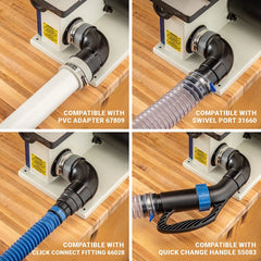 Dust Right Quick Change 2-1/2'' Elbow Tool Port