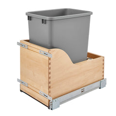 Single Soft-Close w/ Tandem Heavy Duty Slides Reduced Depth Waste Containers - 35 qt.