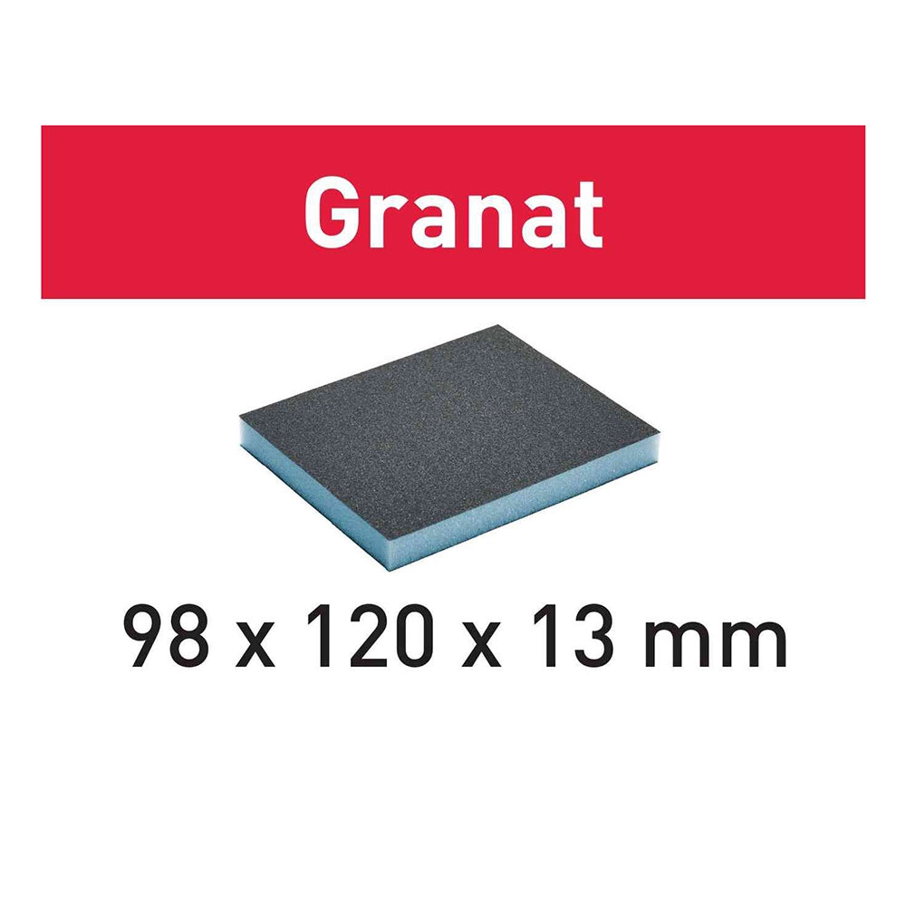 60-Grit Festool Granat Abrasive Sanding Sponges, 3-7/8'' x 4-3/4'' x 1/2'' Thick, 6-Pack (201112)