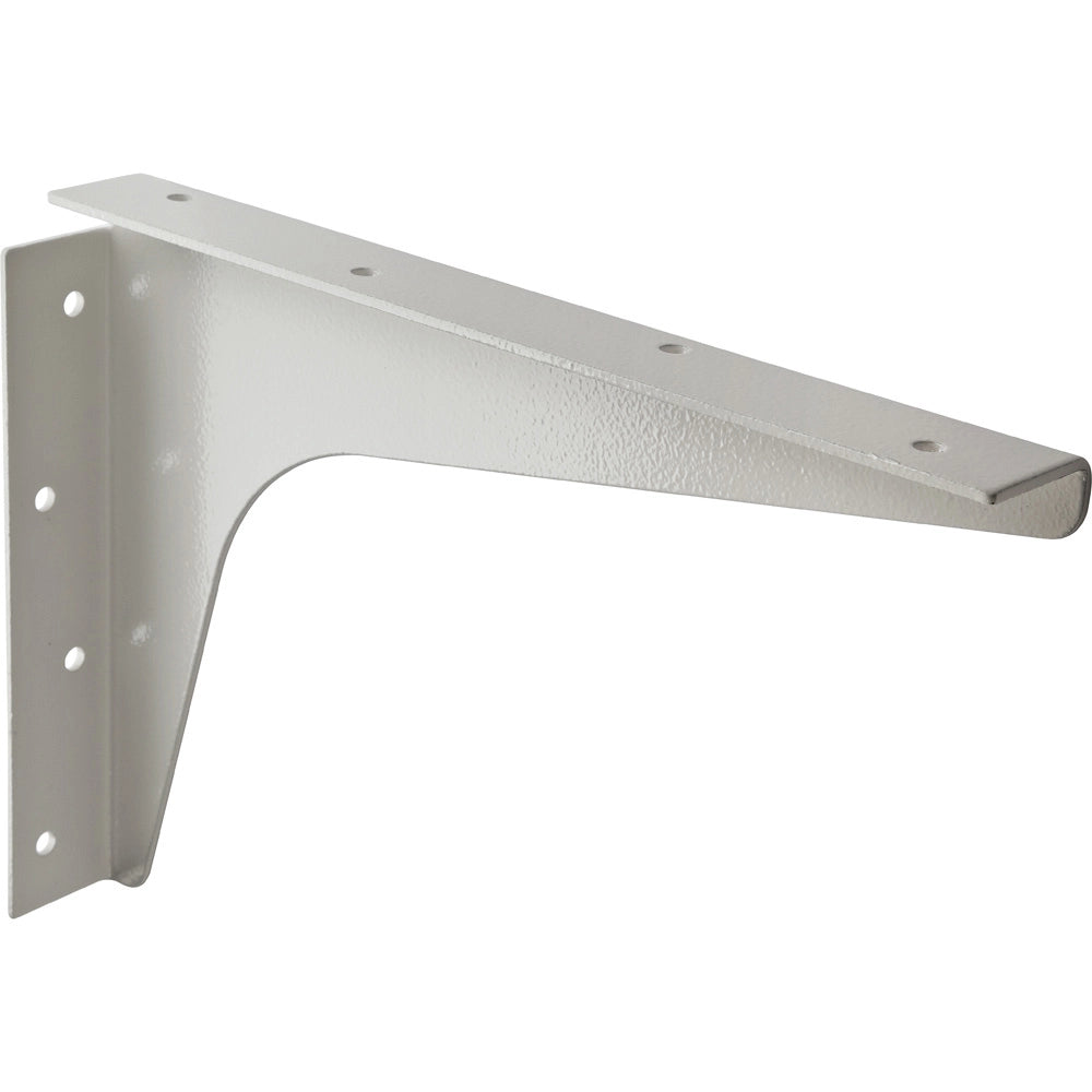 8" x 12" Heavy-Duty Steel Shelf Bracket, White, Pair