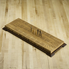 Small Cribbage Board Templates, 3-Player, Curved Track