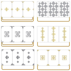Large Campaign Hardware Corner Straps, 4-Pack, Hammered Antique Brass