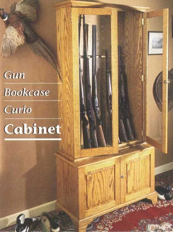 Gun, Bookcase, and Curio Cabinet Downloadable Plan