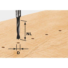 Festool Dowel Drill Bit, 3mm (1/8'') Dia. (491065)