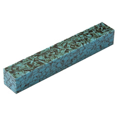 Acrylic Acetate Pen Blank, Crushed Turquoise