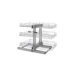 Pullout Soft-Close Wire Pull-Slide-Pull Blind Corner Accessories - 3-Tier - 18 in.