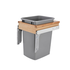 Double Soft-Close Top Mount 1.5'' Face Frame Wood Waste Containers - 27 qt.